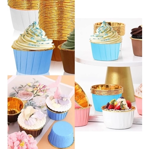 PAPILOTKI DO MUFFINEK foremki na babeczki DEKORACJE urodziny niebieski 20szt